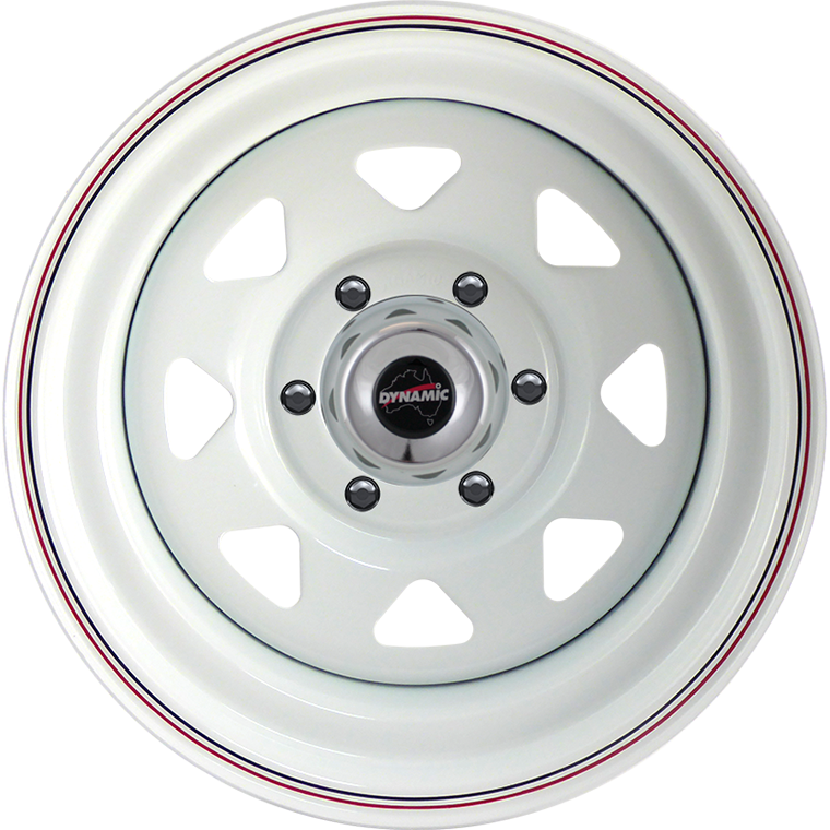 Sunraysia White Powder Coated Dynamic S Wheels From 69 Dynamic S Wheels Jax Tyres Auto 1300 367 897