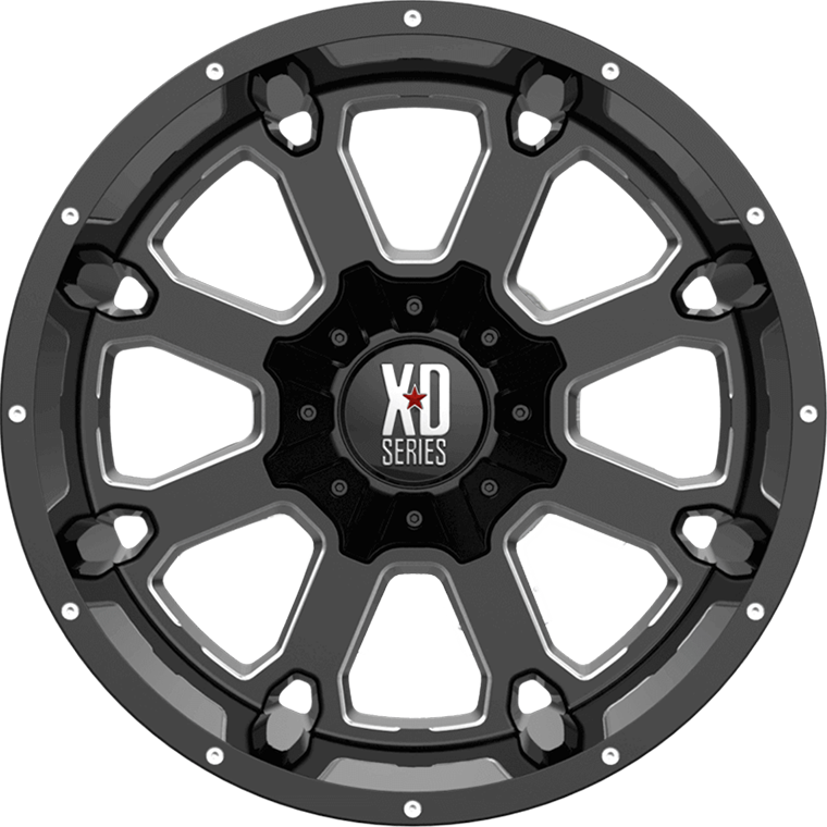 Xd825 Buck 25 Gloss Black Milled Xd Series By Kmc Wheels Wheels From