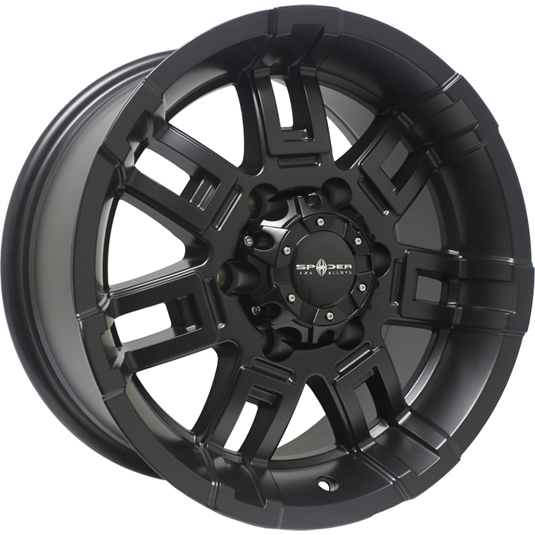 Rambo Satin Black Spyder Wheels From $269 | Spyder Wheels | JAX Tyres ...