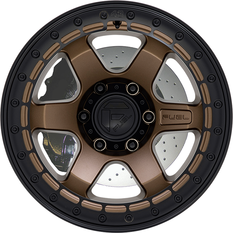 Block Beadlock Matte Bronze W/Matte Black Ring Fuel Off Road Wheels